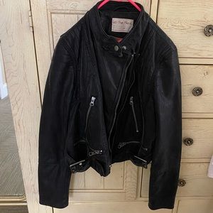 Free people leather jacket